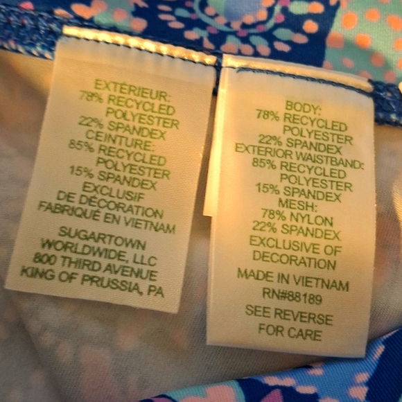 Lilly Pulitzer Leggings-High Rise Barton Blue Star Gazing NWT Medium - Picture 9 of 14